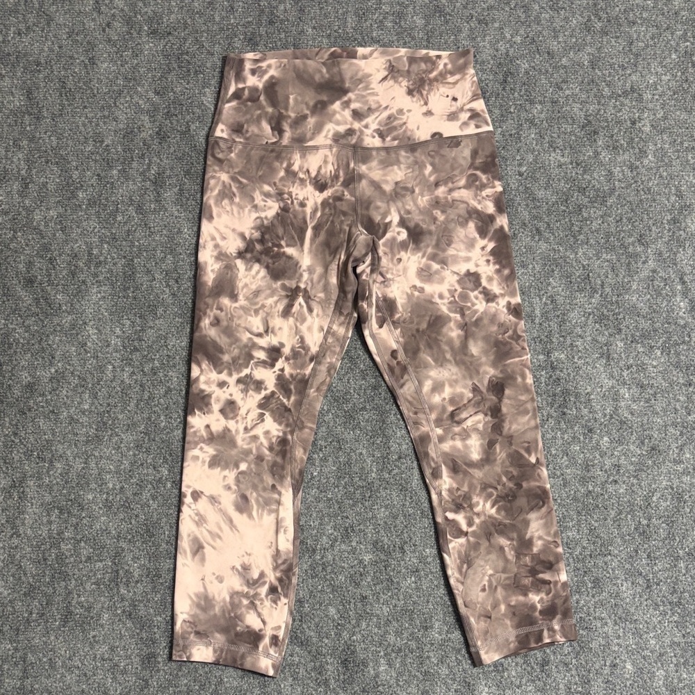 NWOT Lululemon Align HR Pant 25" *Shine Diamond Dye Misty Shell Cacao Dot Foil 6